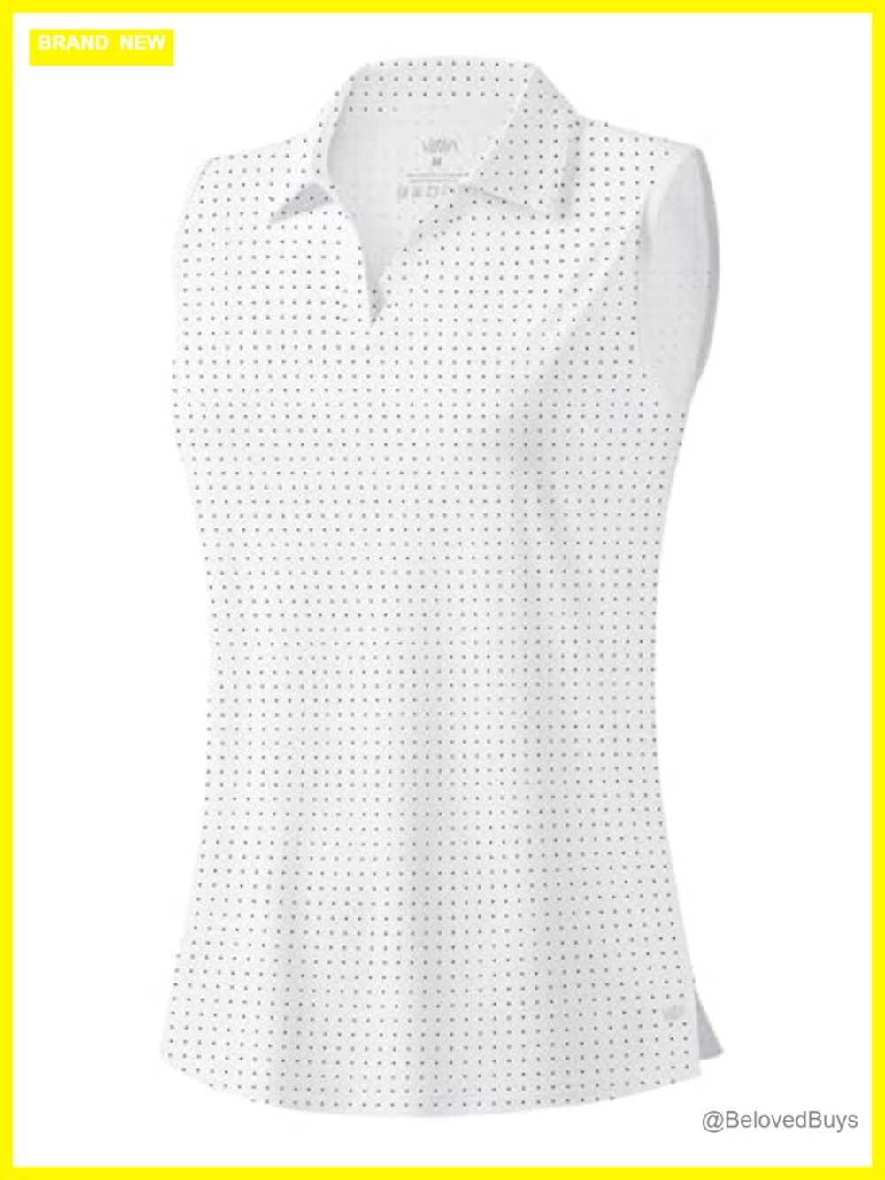 Women's Sleeveless Golf Polo Shirt V-Neck Quick-Dry Athletic Top